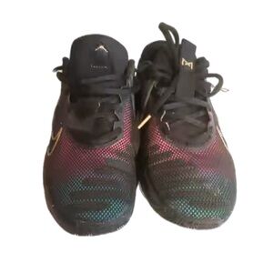 Black and Multicolor Athletic Shoes